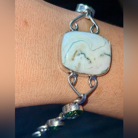 Dendritic Tree Agate Bracelet 7 1/2”- 8” - Picture 5 of 12